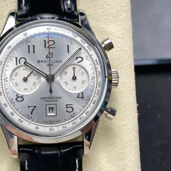 Breitling Premier AB0930371G1P1 Replica - Silbernes Zifferblatt Edelstahl