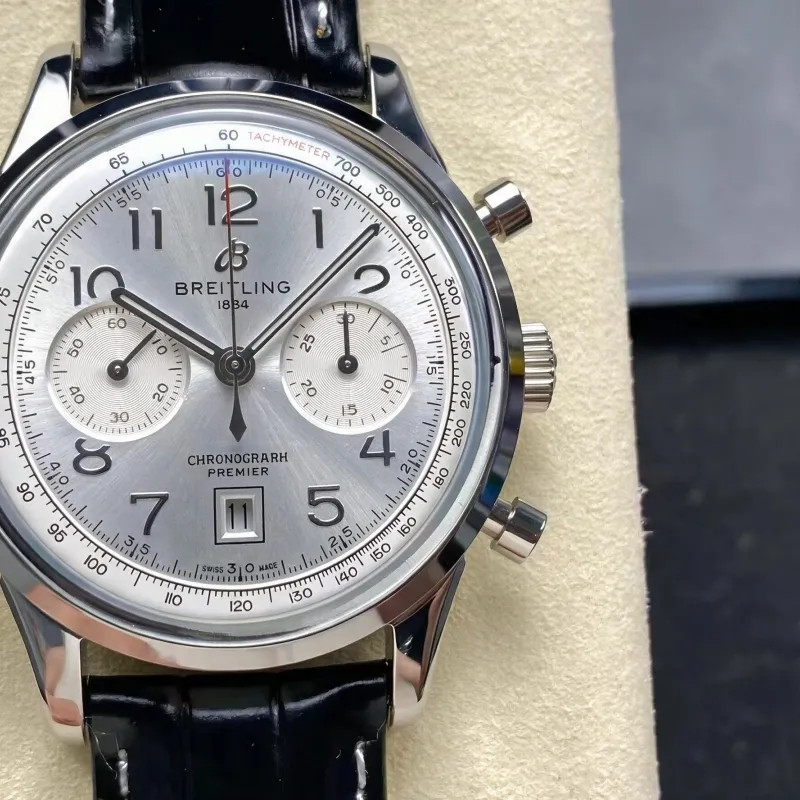 Breitling Premier AB0930371G1P1 Replica - Silbernes Zifferblatt Edelstahl