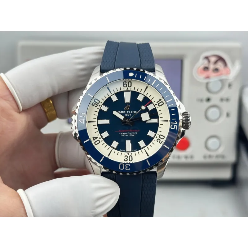 Breitling Superocean Automatic 46 A17378211B1S1 Replica - Cream Kautschukarmband
