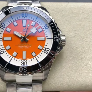 Breitling Superocean Automatic 42 A17376211O2A1 Replica - Orangefarbenes Zifferblatt Edelstahl