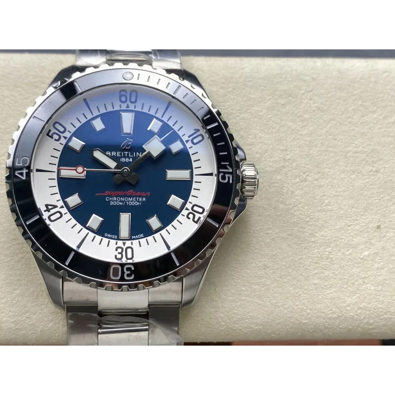 Breitling Superocean Automatic 44 A17376211C1A1 Replica - Blaues Zifferblatt Steel Link Bracelet
