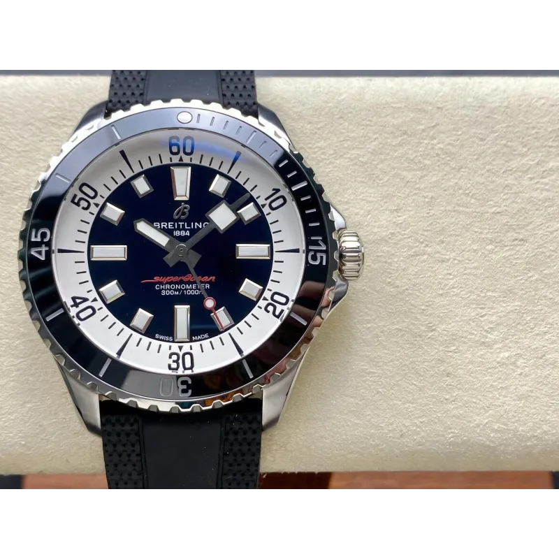 Breitling Superocean 42 A17376211B1S1 Replica - Schwarzes Zifferblatt Edelstahl