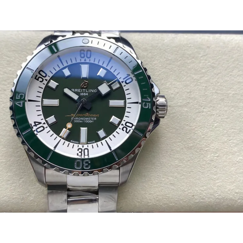 Breitling Superocean Automatic 44 A17376A31L1A1 Replica - Gruenes Zifferblatt Edelstahl