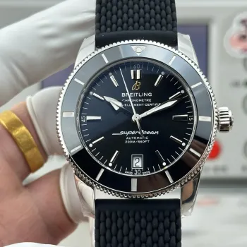 Breitling Superocean Heritage AB201012 Replica - Schwarzes Zifferblatt Kautschukarmband