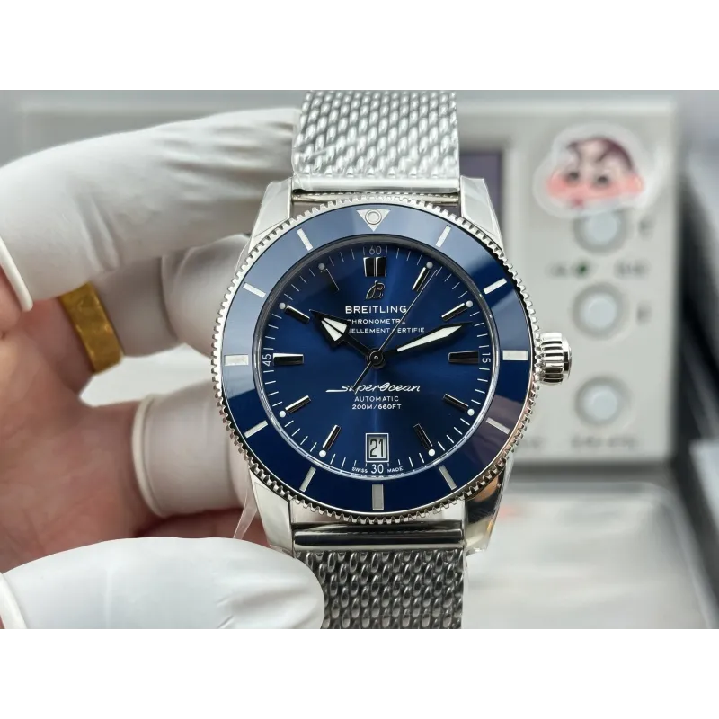 Breitling Superocean Heritage Style AB2010161C1A1 Replica - Blaues Zifferblatt Milanaise-Armband