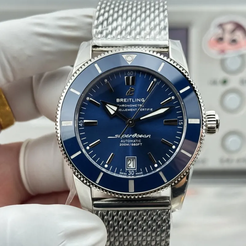 Breitling Superocean Heritage Style AB2010161C1A1 Replica - Blaues Zifferblatt Milanaise-Armband