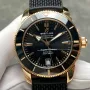 Breitling Superocean Heritage RB2010121B1S1 Replica - Schwarzes Zifferblatt Geriffelte Luenette