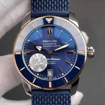 Breitling Superocean Heritage UB3112161C1S1 Replica - Blaues Zifferblatt Geriffelte Luenette