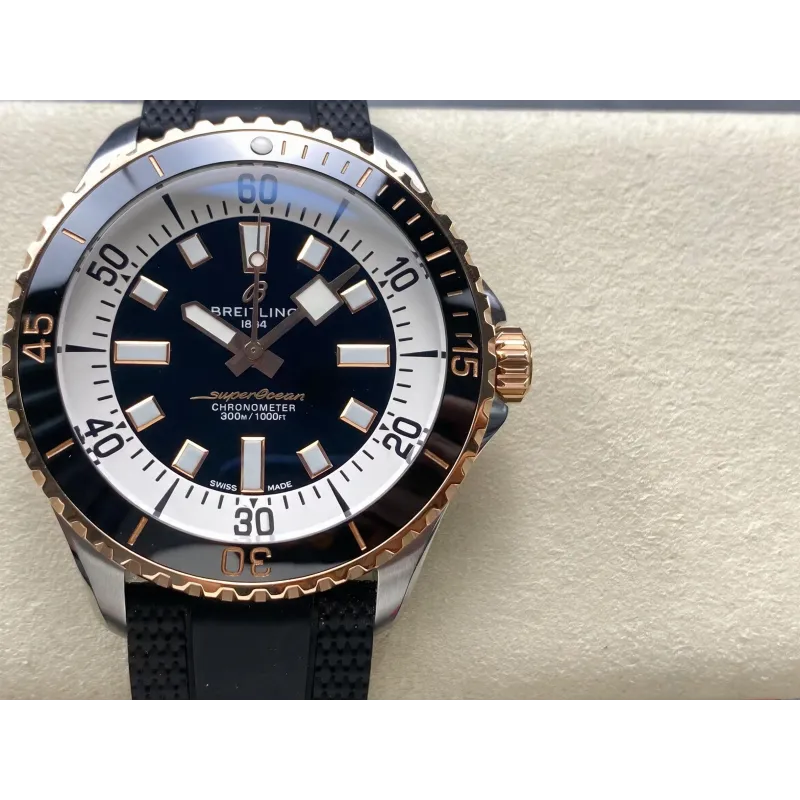 Breitling Superocean Automatic 42 U17375211B1S1 Replica - Schwarzes Zifferblatt Bicolor
