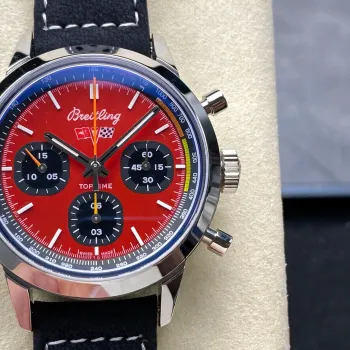Breitling Top Time B01 Classic Cars A25310241K1X1 Replica - Rotes Zifferblatt Edelstahl