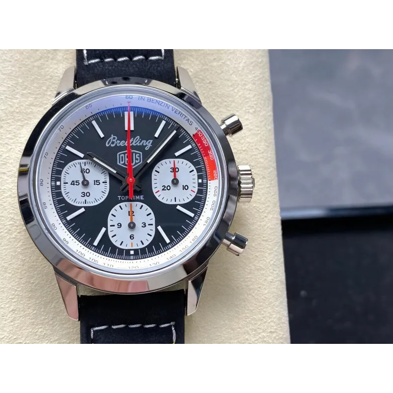 Breitling Top Time B01 Deus AB01765A1B1X1 Replica - Schwarzes Zifferblatt Edelstahl