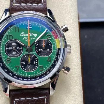 Breitling Top Time B01 Ford Mustang AB01762A1L1X1 Replica - Gruenes Zifferblatt Edelstahl