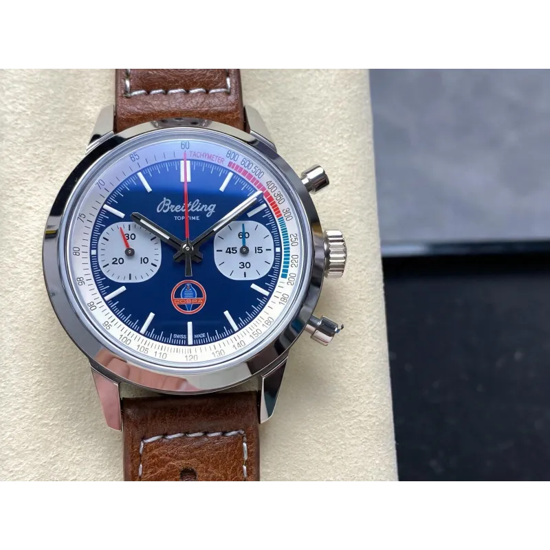 Breitling Top Time B01 Chronograph Shelby Cobra AB01763A1C1X1 Replica - Blaues Zifferblatt