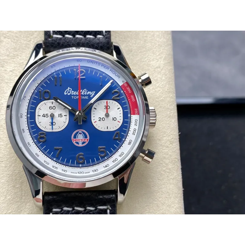 Breitling Top Time B01 Shelby Cobra AB01763A1C1X1 Replica - Blaues Zifferblatt Edelstahl