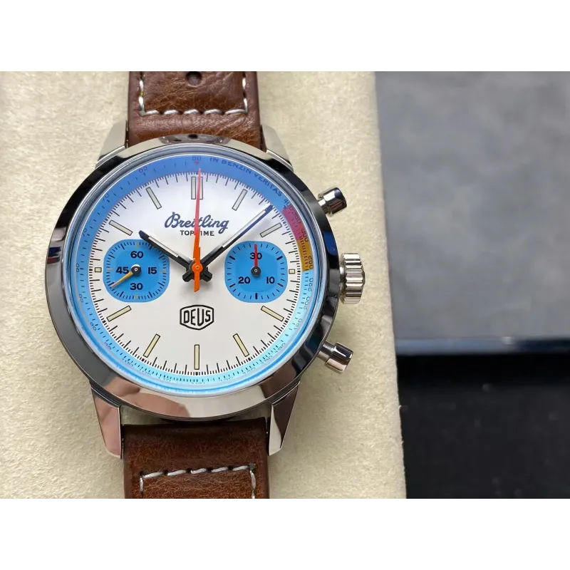 Breitling Top Time Deus Collaboration A233112A1A1X1 Replica - Weisses Zifferblatt Edelstahl