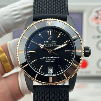 Breitling Superocean Heritage UB20303A1B1S1 Replica - Schwarzes Zifferblatt Edelstahl