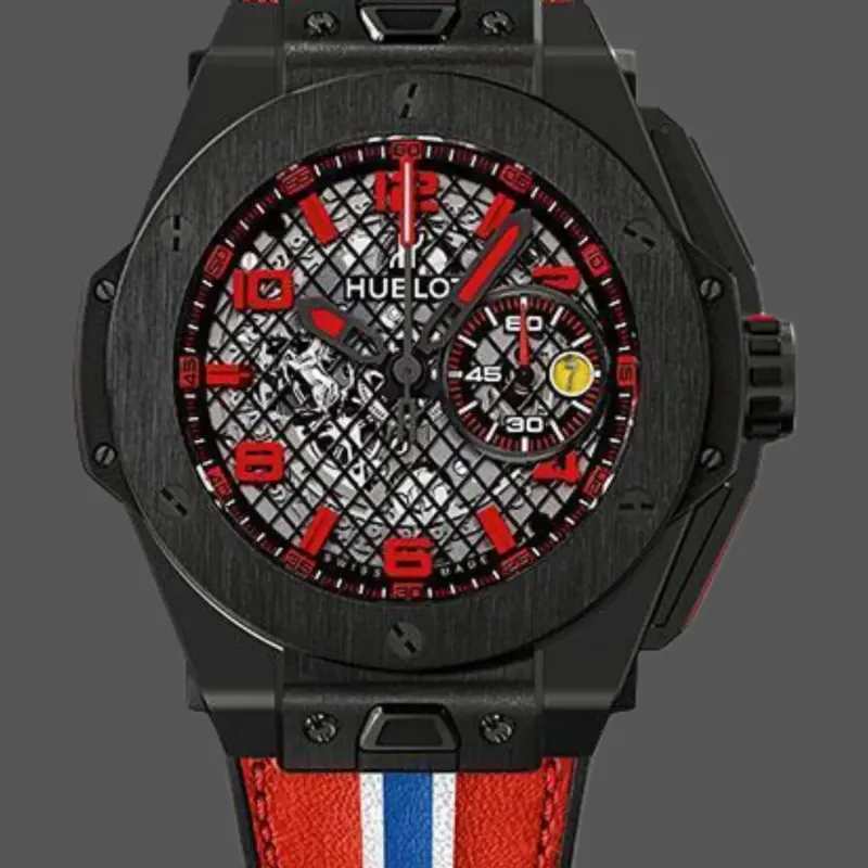Hublot Big Bang Ferrari 401.CX.1123.VR Replica - Lederarmband Karbonfaser