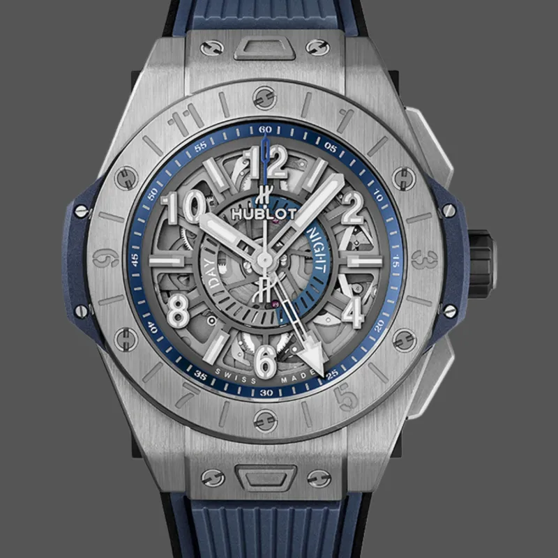 Hublot Big Bang Unico GMT 471.NX.7112.RX Replica - Kautschukarmband Titan