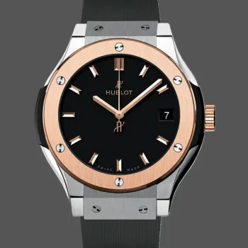 Hublot Classic Fusion 542.NO.1181.RX Replica - Schwarzes Zifferblatt Kautschukarmband