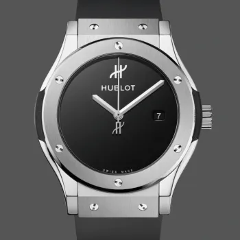 Hublot Classic Fusion 542.NX.1270.RX.MDM Replica - Schwarzes Zifferblatt Kautschukarmband