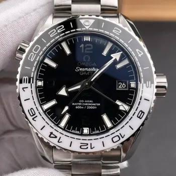 Omega Seamaster Planet Ocean GMT 215.30.44.22.01.001 Replica - Schwarzes Zifferblatt