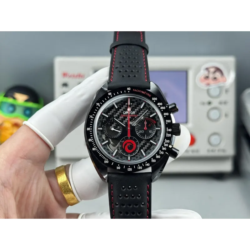 Omega Speedmaster Dark Side of the Moon – Team Alinghi 311.92.44.30.01.002 Replica - Tachymeter-Luenette