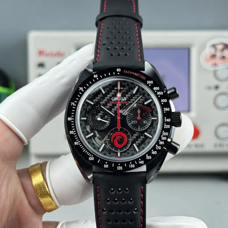 Omega Speedmaster Dark Side of the Moon – Team Alinghi 311.92.44.30.01.002 Replica - Tachymeter-Luenette
