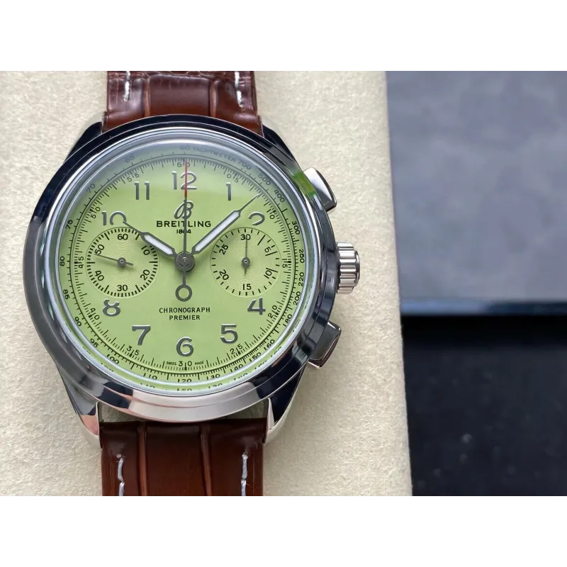 Breitling Premier Pistachio B09 Chronograph 40 AB0930D31L1P1 Replica - Gruenes Zifferblatt