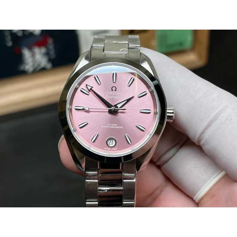 Omega Aqua Terra Unisex 220.10.34.20.10.003 Replica - Rosa Zifferblatt Edelstahl