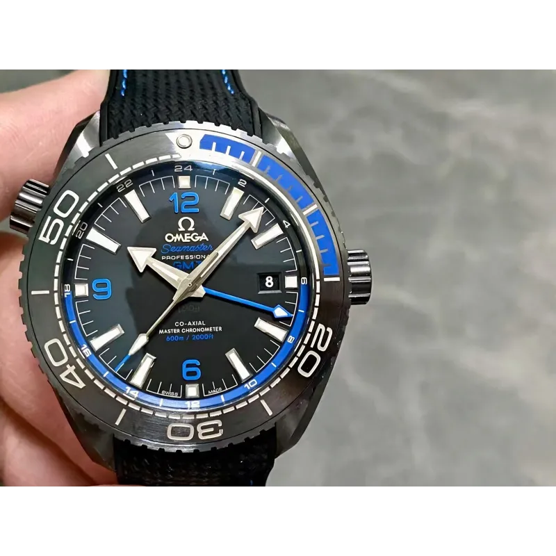 Omega Seamaster Planet Ocean 215.92.46.22.01.002 Replica - Schwarzes Zifferblatt Keramik