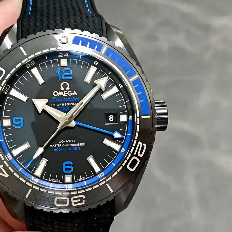 Omega Seamaster Planet Ocean 215.92.46.22.01.002 Replica - Schwarzes Zifferblatt Keramik