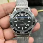 Omega Seamaster 210.30.42.20.01.010 Replica - Schwarzes Zifferblatt Geriffelte Luenette