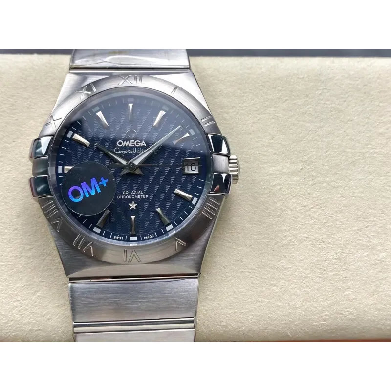 Omega Constellation 123.10.38.21.03.001 Replica - Blaues Zifferblatt Edelstahl