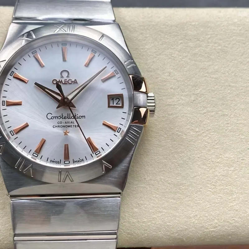 Omega Constellation 123.20.38.21.02.004 Replica - Silbernes Zifferblatt Edelstahl