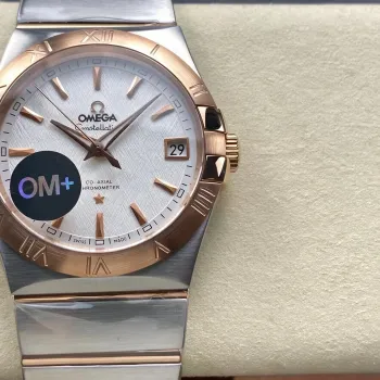 Omega Constellation 123.20.38.21.02.007 Replica - Silbernes Zifferblatt Edelstahl
