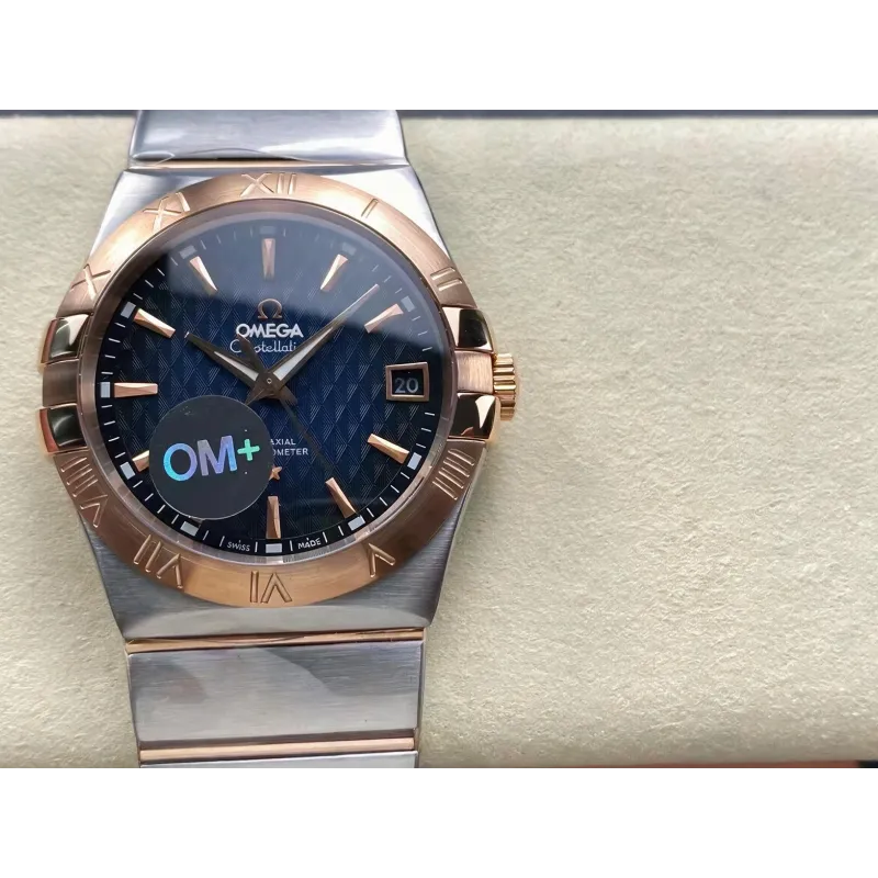 Omega Constellation 123.20.38.21.03.001 Replica - Blaues Zifferblatt Edelstahl