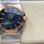 Omega Constellation 123.20.38.21.03.001 Replica - Blaues Zifferblatt Edelstahl