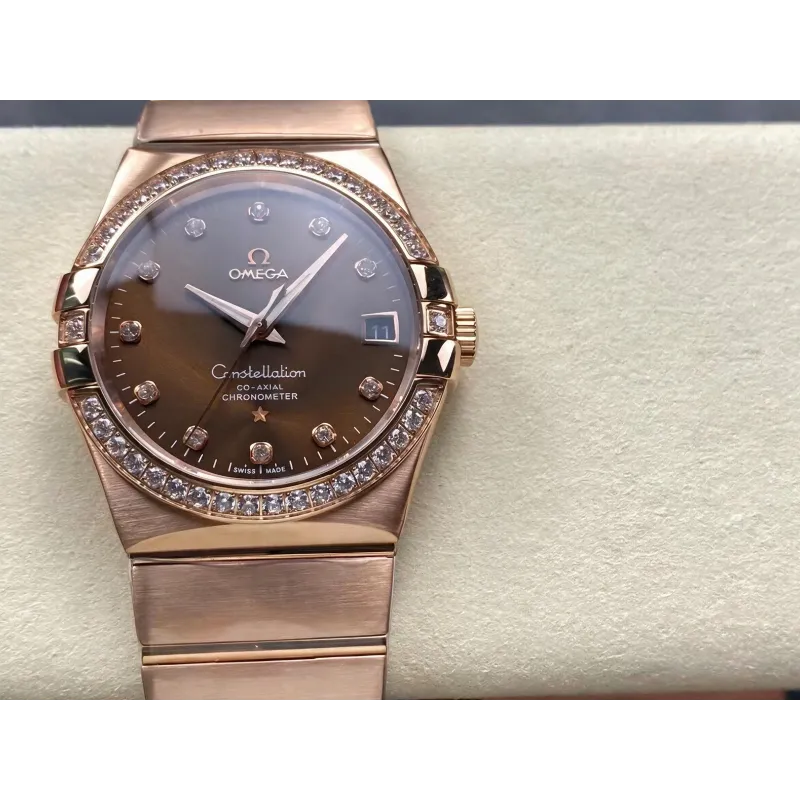 Omega Constellation 123.55.38.21.63.001 Replica - Braunes Zifferblatt Bicolor