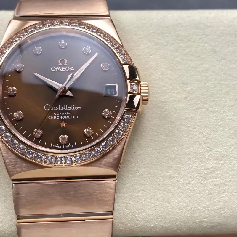 Omega Constellation 123.55.38.21.63.001 Replica - Braunes Zifferblatt Bicolor