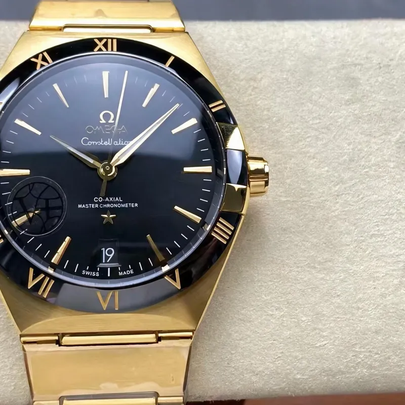 Omega Constellation 131.63.41.21.01.001 (YELLOW GOLD BRACELET) Replica - Schwarzes Zifferblatt