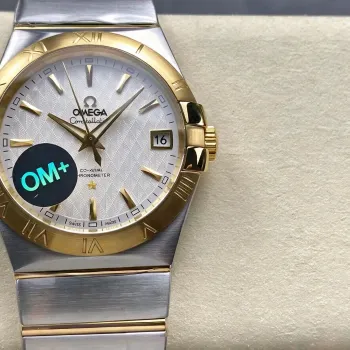 Omega Constellation 123.20.38.21.02.009 Replica - Silbernes Zifferblatt Edelstahl