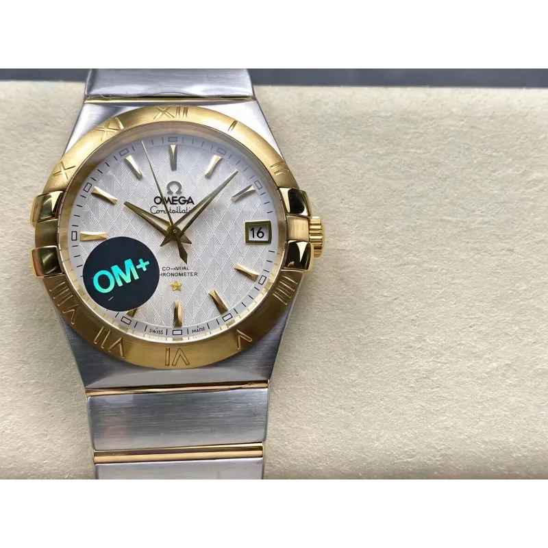 Omega Constellation 123.20.38.21.02.009 Replica - Silbernes Zifferblatt Edelstahl