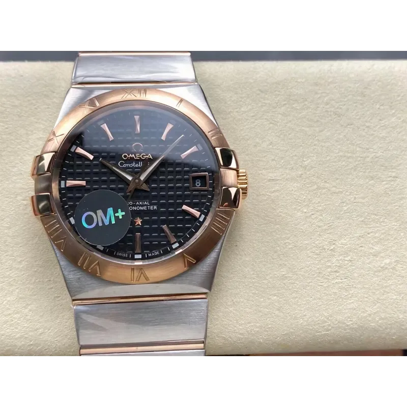 Omega Constellation 123.20.38.21.01.001 Replica - Schwarzes Zifferblatt Edelstahl