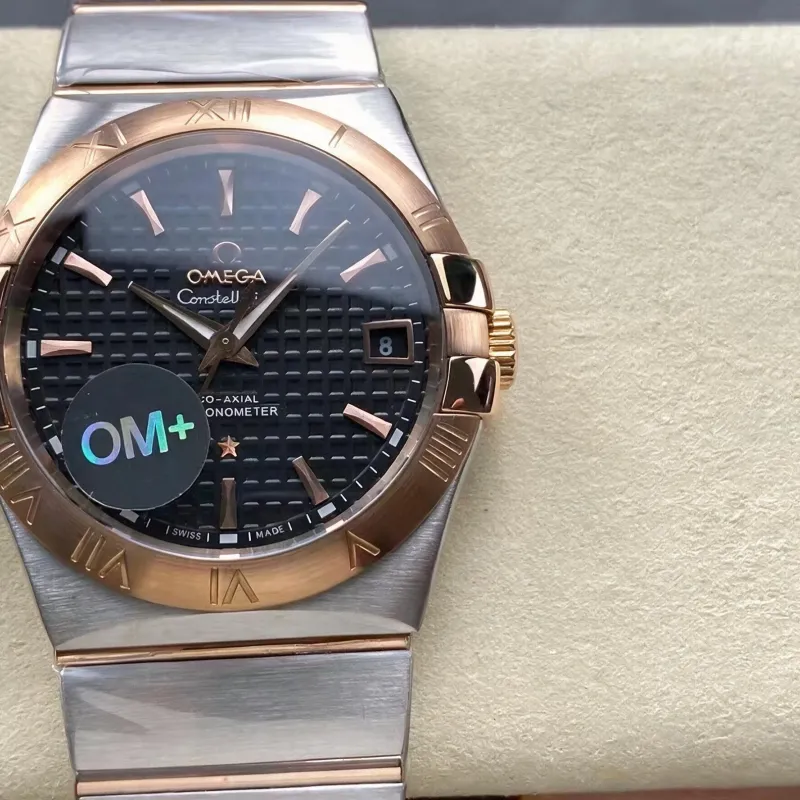 Omega Constellation 123.20.38.21.01.001 Replica - Schwarzes Zifferblatt Edelstahl