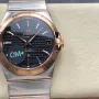Omega Constellation 123.20.38.21.01.001 Replica - Schwarzes Zifferblatt Edelstahl