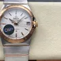 Omega Constellation 123.20.38.21.02.008 Replica - Silbernes Zifferblatt Edelstahl