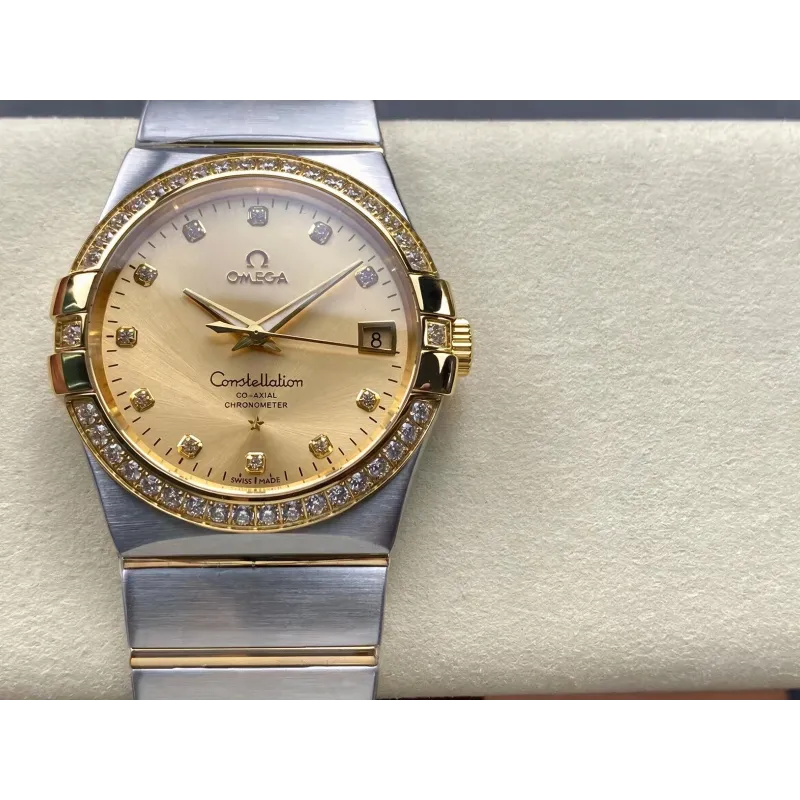 Omega Constellation 123.25.38.21.58.001 Replica - Champagner Zifferblatt Edelstahl