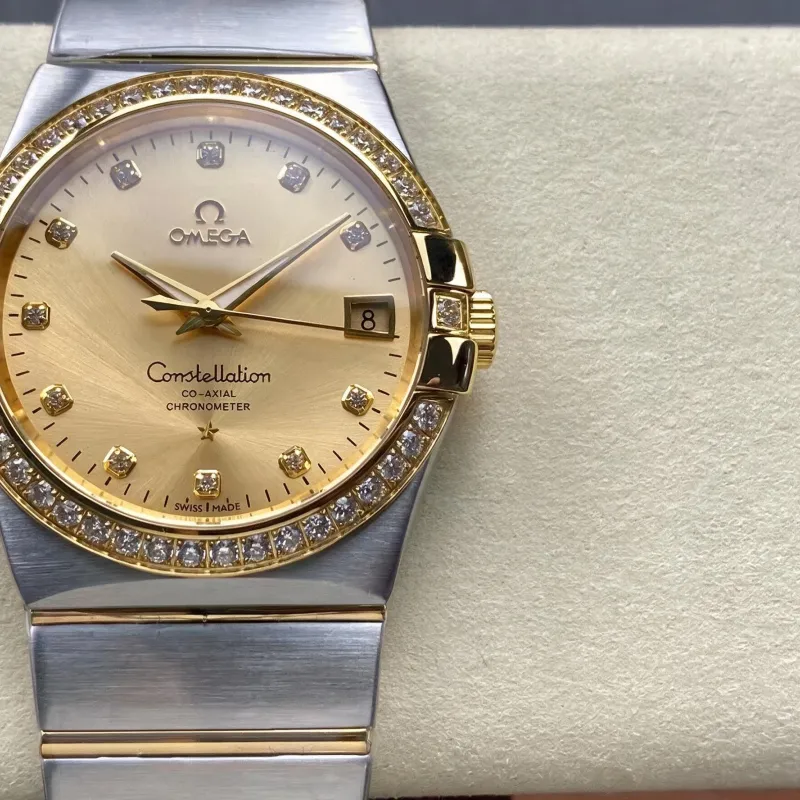 Omega Constellation 123.25.38.21.58.001 Replica - Champagner Zifferblatt Edelstahl