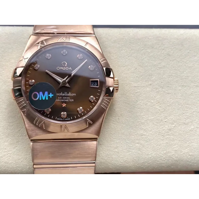 Omega Constellation 123.50.38.21.63.001 Replica - Braunes Zifferblatt Bicolor