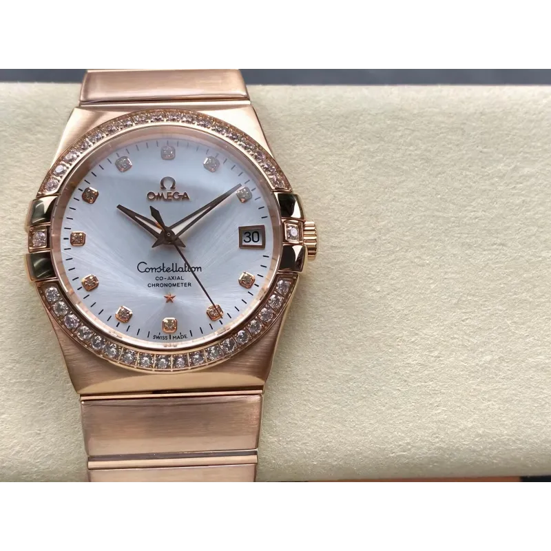 Omega Constellation 123.55.38.21.52.001 Replica - Silbernes Zifferblatt Bicolor